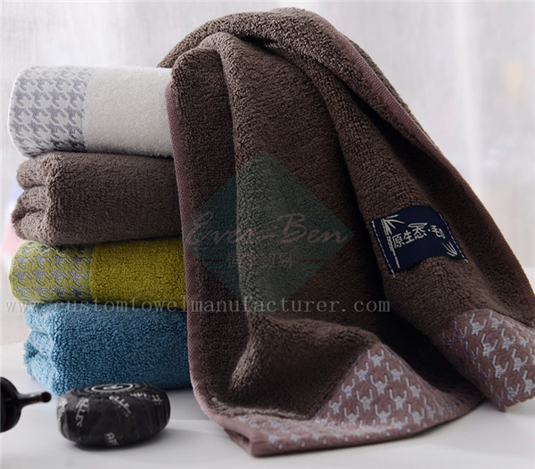 China EverBen Custom red hand towels bulk wholesale ISO Audit Bamboo Towels Factory